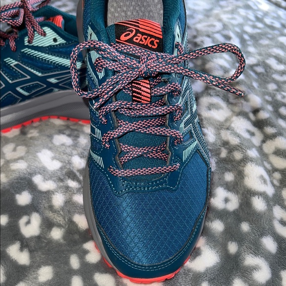 ASICS Trail Scout 2 Women’s Running Shoes Size 6.5 Teal Pink Trail Sneakers - Picture 3 of 11